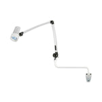 WALDMANN LIGHTING N30 LED Halux N30-1 P F1 Side-Mount Medical Exam Light with Articulating Arm and Wall Extension Mount - D15994130 - 1 Each