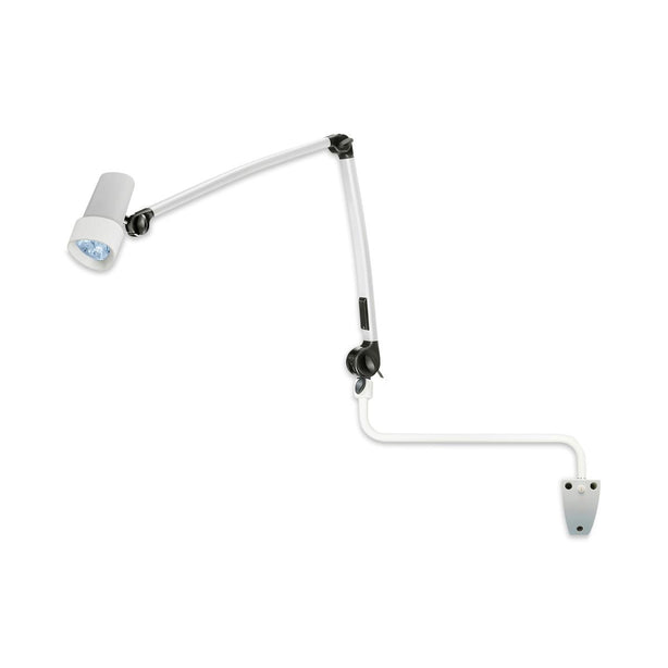 WALDMANN LIGHTING N30 LED Halux N30-1 P F1 Side-Mount Medical Exam Light with Articulating Arm and Wall Extension Mount - D15994130 - 1 Each