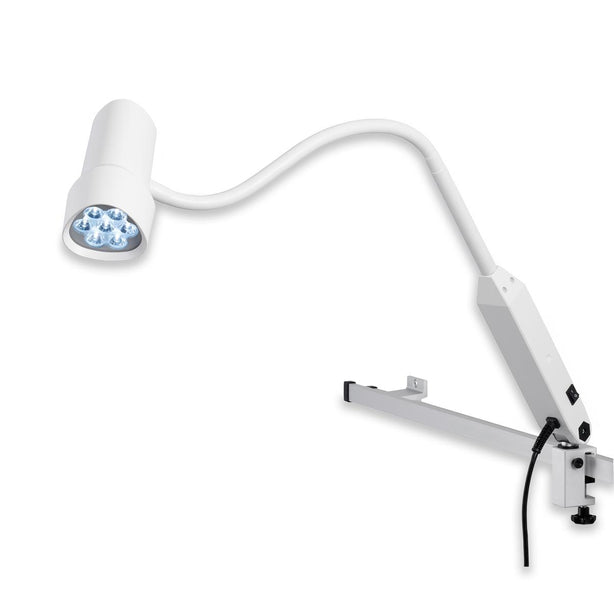 Waldmann Lighting N50 LED Halux N50-3 P SX Medical Exam Light with Gooseneck Arm and Rail Mount - D16044150 - 1 Each