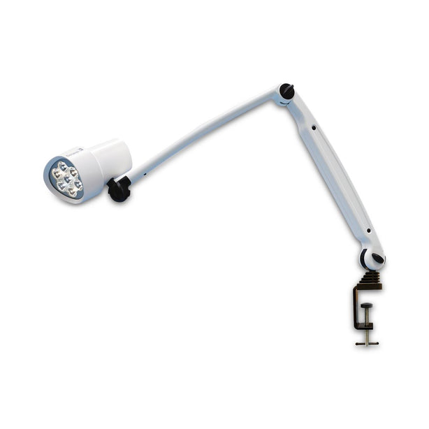 Waldmann Lighting N50 LED Halux N50-1 P FX Medical Exam Light with Double Arm and Clamp Mount - D16045100 - 1 Each