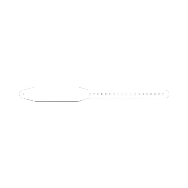 General Data Co Admitting Direct Thermal Wristband Bracelet, White, 2-Ply - WB2BPW