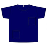 Welmed Scrub Shirt with 2 Pockets, Disposable, Navy Blue, Size S - 1230-700S - 100 Each