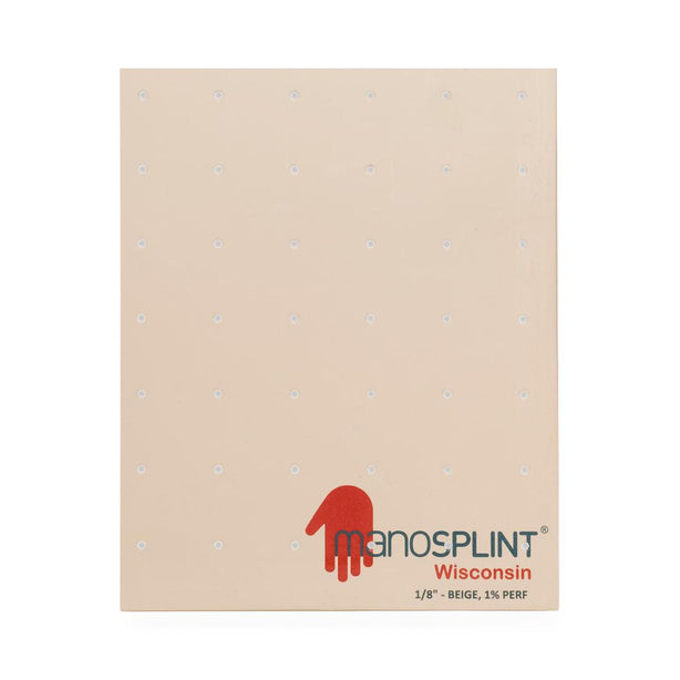 Kinetec Usa Manosplint Wisconsin 1% Perforation Splinting Material, Beige, 0.12" x 18" x 24" - WIS4S01BE - 4 Each