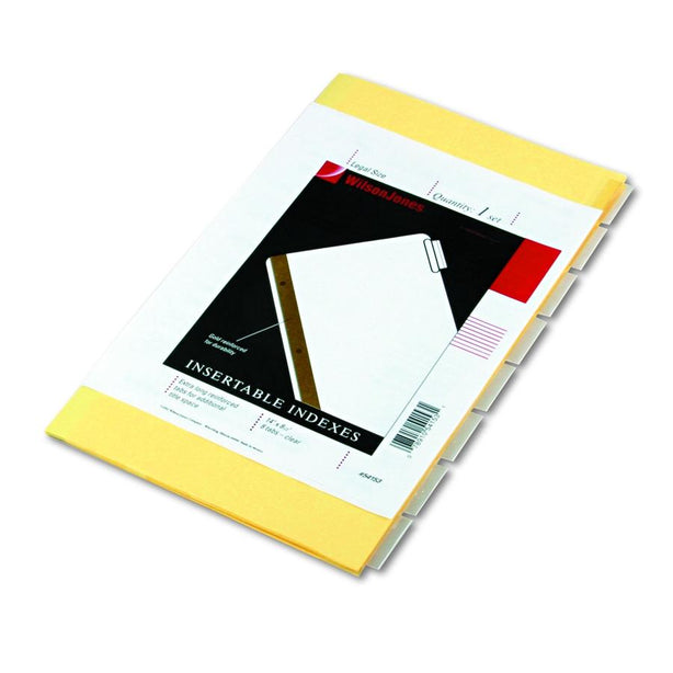 ACCO BRANDS Single-Sided Reinforced Insertable Index 54153 8 Each