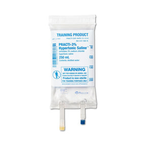 Wallcur Practi-3% Hypertonic Saline IV Solution Bag for Clinical Training 117HT - 1.0 Each