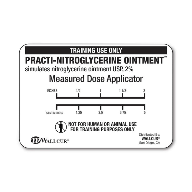 Wallcur Practi-Nitroglycerin Ointment Applicator Sheets for Training 1200AS - 200.0 Each