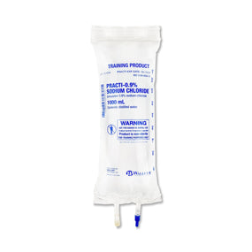 WALLCUR Practi-0.9% Sodium Chloride IV Solution Bag for Clinical Training 214DW 1 Each - MDL-WLL214DW