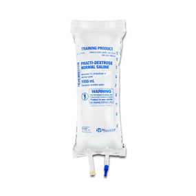 Wallcur Practi-Dextrose Normal Saline IV Solution Bags for Training 273DN 1.0 Each-MDL-WLL273DN