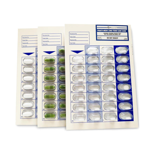 Wallcur Practi-Meds Long-Term Care Cards for Clinical Training 660MC - 3.0 Each