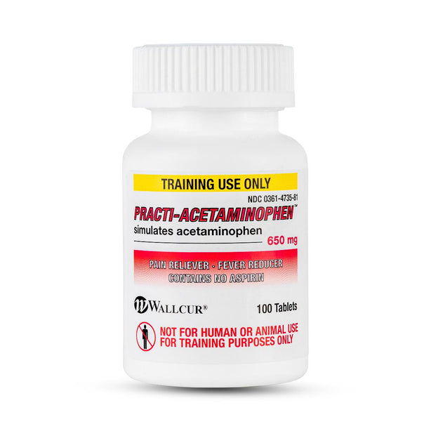 Wallcur Practi-Acetaminophen for Clinical Training 676AC - 100.0 Each