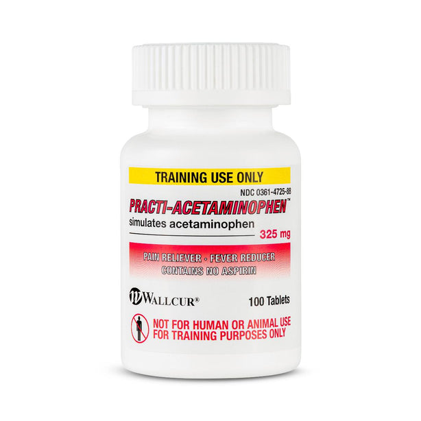 Wallcur Practi-Acetaminophen for Clinical Training 678AM - 100.0 Each