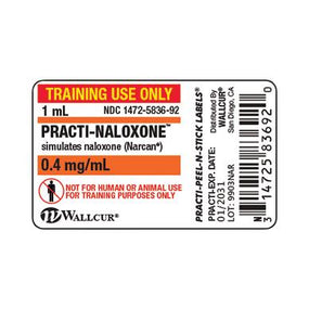 Wallcur Practi Drug Labels for Clinical Training 9903NAR - 100.0 Each