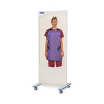Wolf Radiation Shields OptiClear Lead Acrylic Mobile X-ray Barrier, 0.5 mm Pb Equivalent Protection, 30" W x 54.5" H Panel - 56604-W - 1 Each