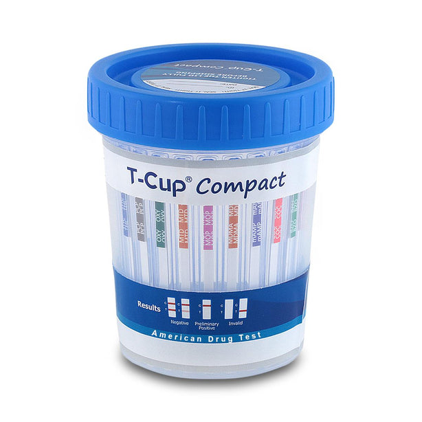 10 Panel T-Cup Compact Drug Test Cup - CDOA-8105 - 25 Each - MDL-WONCDOA8105
