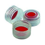 DWK Wheaton ABC Polypropylene Screw Cap with Red PTFE / White Silicone Liner with Slit, Blue - W225338-0804 - 1000 Each