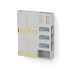 Waterloo Wall-Mounted ISOORG-3C Aluminum Isolation Organizer - MDL-WTLORG003 - 1 Each