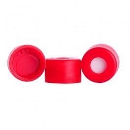 Dwk Life Sciences Wheaton Snap Cap with PTFE / Silicone Septa, 7 mm, Red - WTS070070R