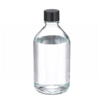 Dwk Life Sciences Wheaton Clear 1 Type I Borosilicate Glass Media Bottle, Black Phenolic Screw Cap with Rubber Liner, 500 mL - WTS219579