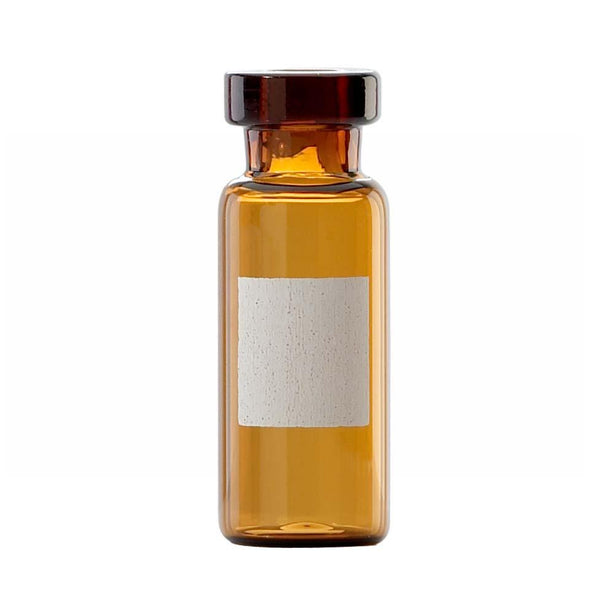 Dwk Life Sciences Wheaton Top Glass Standard Crimp Vial with 11 mm Closure and Writing Patch, Amber, 1.5 mL - WTS22369201