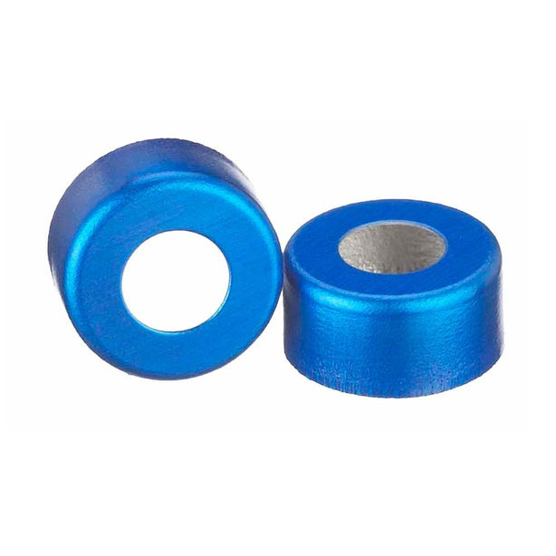 Wheaton Open Top Aluminum Seal, 11 mm, Blue - 224176-05 - 1000 Each