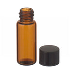 Dwk Life Sciences Wheaton Clear E-C Glass Sample Vial, 8-425 Black Phenolic Cap with PTFE / Rubber Liner, Amber, 1.8 mL - WTS224750