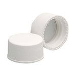 Dwk Life Sciences Wheaton Poly-Vinyl White Polypropylene Screw Caps with PTFE / Foamed PE Liner, Solid Top, 18-400 Neck Finish - WTS239227