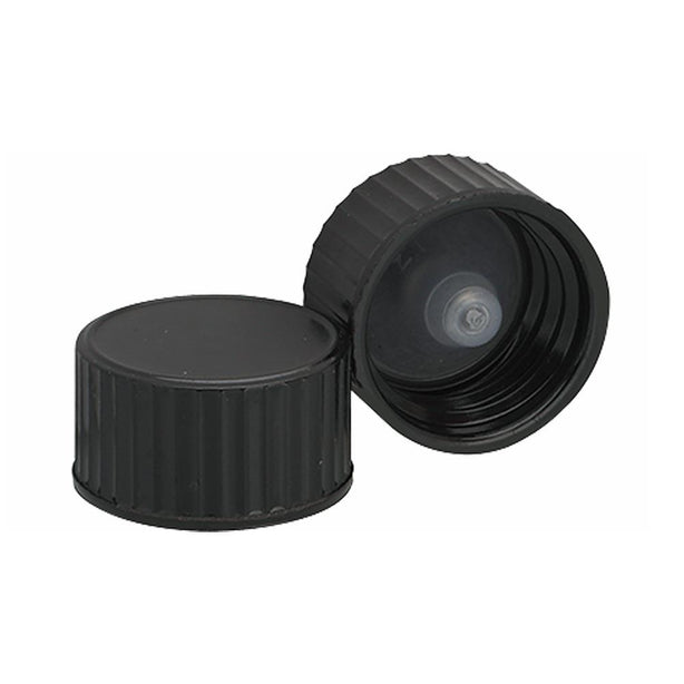 Dwk Life Sciences Wheaton Rubber Phenolic Screw-On Cap with PE Cone Liner, Black, Cap Closure Size 18-400 - WTS239251