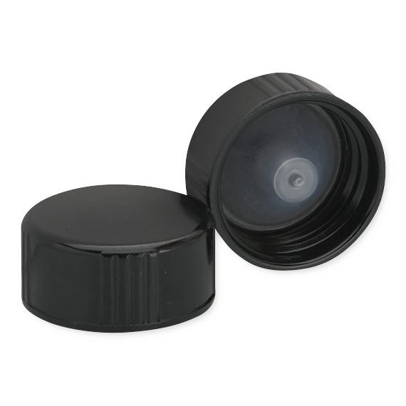 Dwk Life Sciences Wheaton Rubber Phenolic Screw-On Cap with PE Cone Liner, Black, Cap Closure Size 22-400 - WTS239255