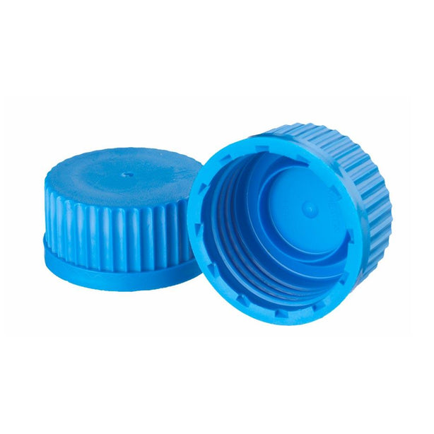 DWK Wheaton Inner-Seal 240726-04 Blue Polypropylene Cap with Sealing Ring for Lab 45 Media Bottles - MDL-WTS24072604 - 12 Each