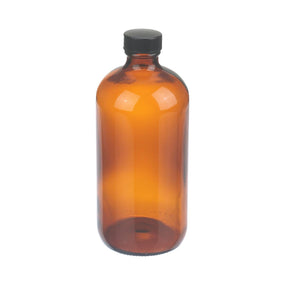 Dwk Life Sciences Wheaton 4 oz. Amber Bottle with PE Cone Liner W216852 - 12.0 Each