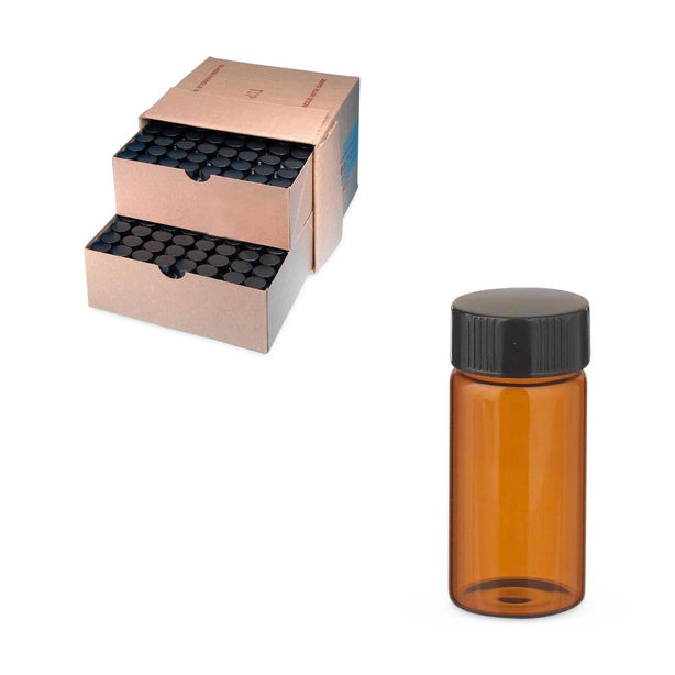 Wheaton Amber Rubber Liner Sample Vial - W224820 - 72 Each - MDL-WTSW224820