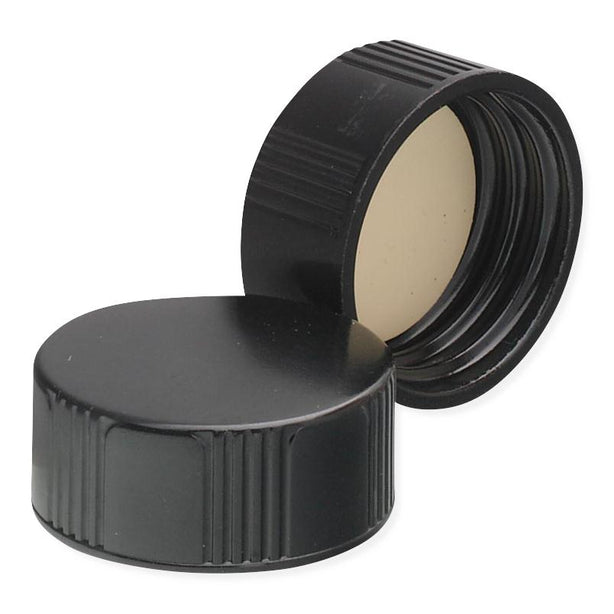 DWK Wheaton Screw W239298 Phenolic Screw-On Cap with 14B Rubber Liner, Black, Cap Closure Size 20-400 - MDL-WTSW239298 - 144 Each