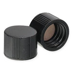 Dwk Life Sciences Wheaton Solid Screw Phenolic Screw-On Cap with PTFE/14B Rubber Liner, Black, Cap Closure Size 8-425 - WTSW240406