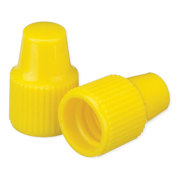 DWK Wheaton PP Dropper Tip W242508-A Polypropylene Dropper-Tip Cap, Size 8-425, Yellow - MDL-WTSW242508A - 144 Each