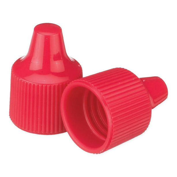 DWK Wheaton PP Dropper Tip W242512-A Polypropylene Dropper-Tip Cap, Size 15-415, Red - MDL-WTSW242512A - 72 Each
