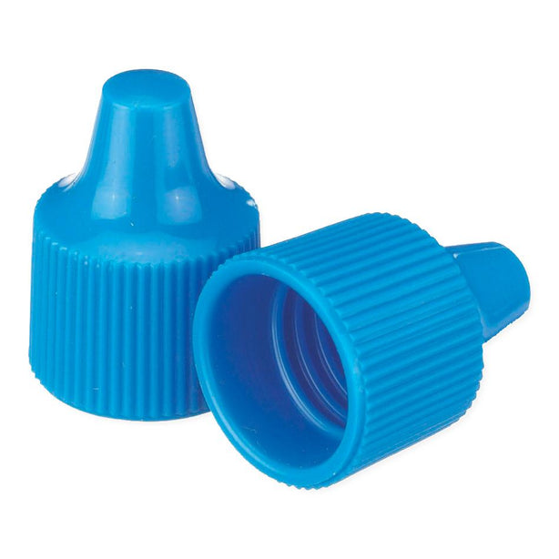 DWK Wheaton PP Dropper Tip W242514-A Polypropylene Dropper-Tip Cap, Size 15-415, Blue - MDL-WTSW242514A - 144 Each