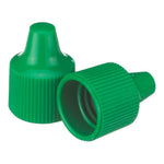 DWK Wheaton PP Dropper Tip W242516-A Polypropylene Dropper-Tip Cap, Size 15-415, Green - MDL-WTSW242516A - 144 Each