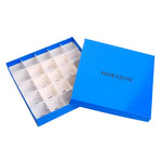 Wheaton CryoFILE Water-Repellent Tissue Vial Storage Boxes, Blue, 25 Compartments for 50 Vials, 1" x 5" x 1" (130 x 130 x 25 mm) - W651610-B - 15 Each