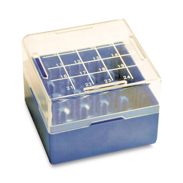 Dwk Life Sciences Wheaton KEEPIT KeepIT-25 Plastic Freezer Box for 25 External Thread Vials, Blue - WTSW651702B