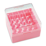 Dwk Life Sciences Wheaton KEEPIT KeepIT-25 Plastic Freezer Box for 25 External Thread Vials, Pink - WTSW651702P