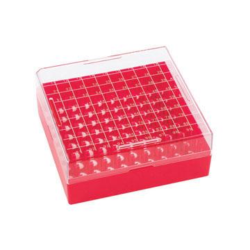 Dwk Life Sciences Wheaton KEEPIT KeepIT-81 Plastic Freezer Box for 81 External Thread Vials, Red - WTSW651703R