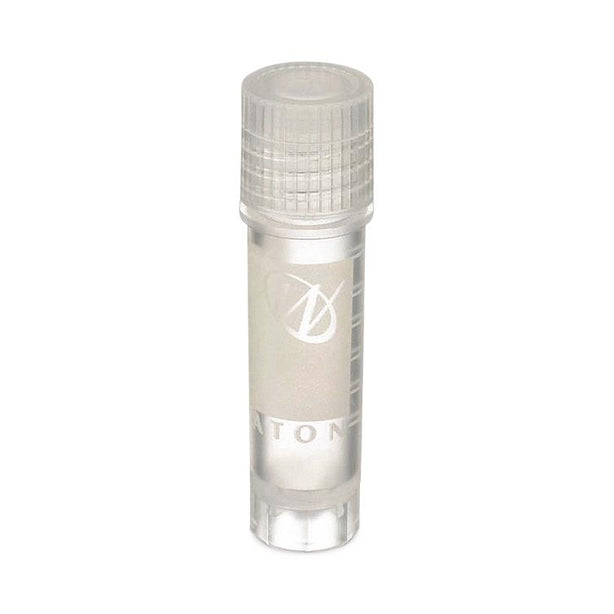 DWK Wheaton NAT CryoElite Nonsterile Polypropylene Cryogenic Vial, Natural Color External Screw Cap, Writing Patch, 2 mL Capacity - W985852 - 1000 Each