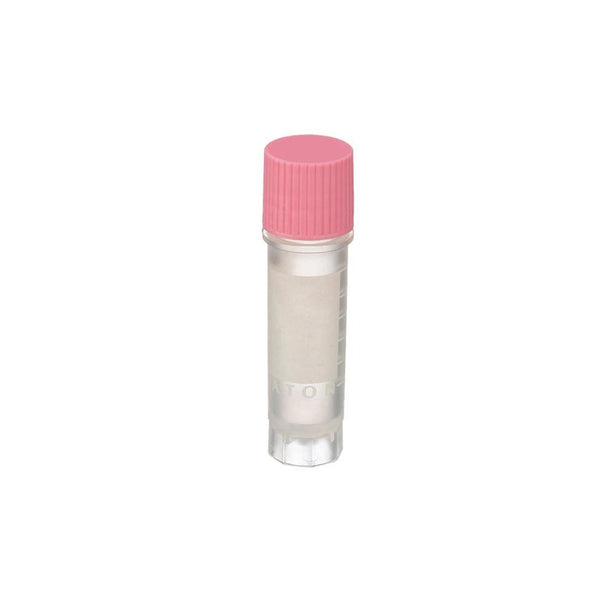 DWK Wheaton W985865-100 CryoElite Sterile Polypropylene Cryogenic Vial, Pink External Screw Cap, Writing Patch, 2 mL Capacity - MDL-WTSW985865100 - 100 Each