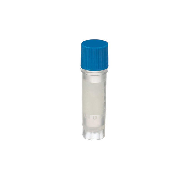 DWK Wheaton W985868-100 CryoElite Sterile Polypropylene Cryogenic Vial, Blue External Screw Cap, Writing Patch, 2 mL Capacity - MDL-WTSW985868100 - 100 Each