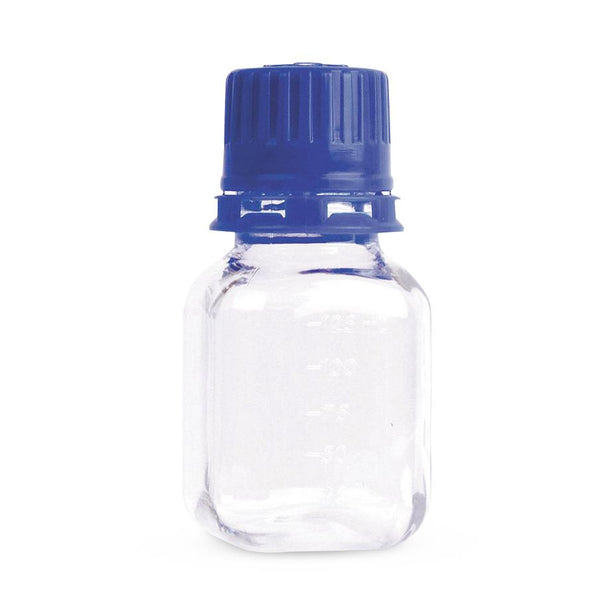 DWK Wheaton Square PETG Sterile Media Bottle with Tamper-Evident Cap, 125 mL - WPBGC0125S - 24 Each