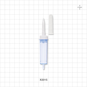 Spike/Small Chamber Assembly with Non-Vented Cap - 0.106 inch OD (2.7 mm); 20 Drops/ml - X2015