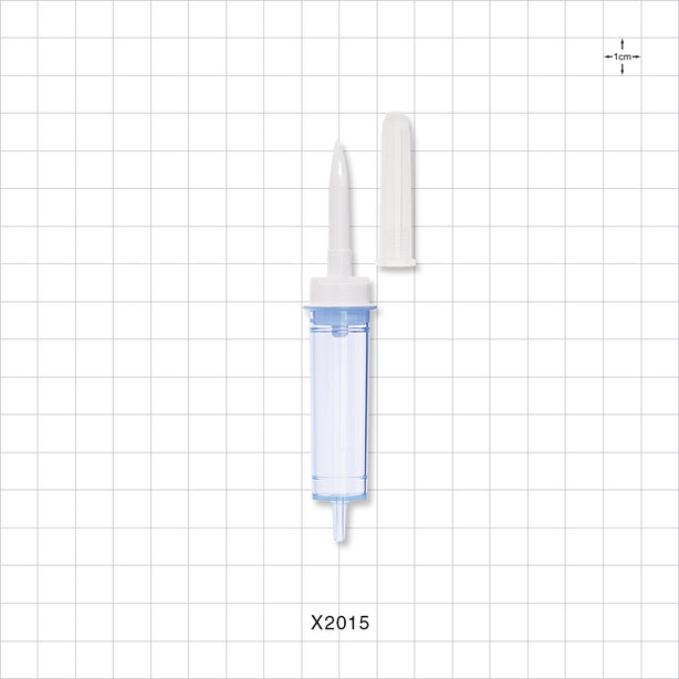 Spike/Small Chamber Assembly with Non-Vented Cap - 0.106 inch OD (2.7 mm); 20 Drops/ml - X2015
