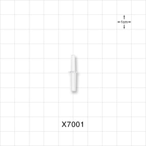 Male Luer Slip, Tubing Port, Clear - 0.071 inch ID/0.157 inch - 0.181 inch OD (4.60 mm/3.99 mm - 4.6 mm OD) - X7001