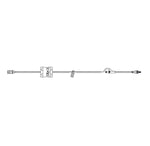 Amsino IV Flow Controller Extension Set with MicroClave Clear Needle-Free Connector, 3.2 mL Priming Volume, 19" - MRSFC-19 - 50 Each