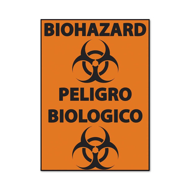 Bilingual Biohazard Signs - 10056 - 1 Each - MDL-ZIG10056